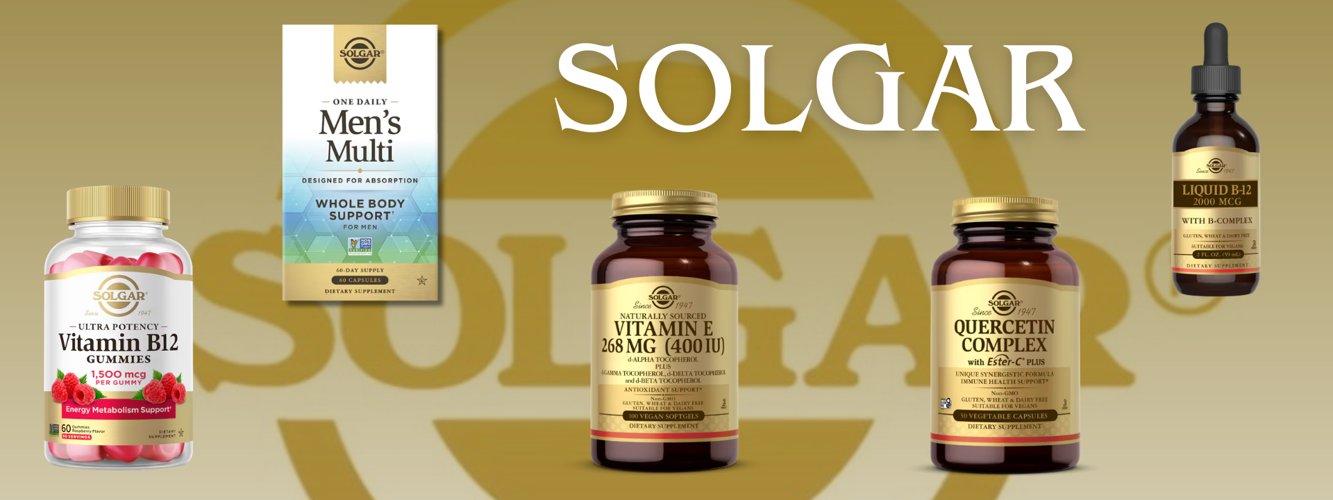 Sandra's Has Solgar Liquid B12, Vitamin E, Quercetin Complex, Men's Multi Vitamins, Women's Multi Vitamins, Iron, and Many More Awesome Supplements and Vitamins