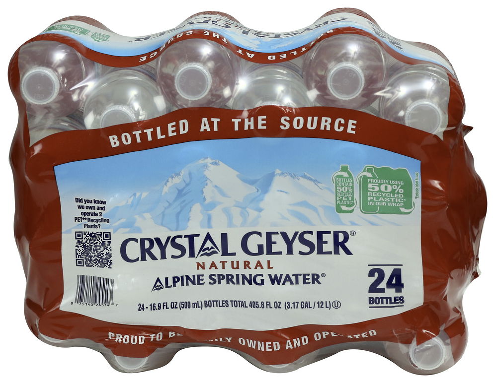 Crystal Geyser 24 Pack of Water Bottles 16.9 fl oz