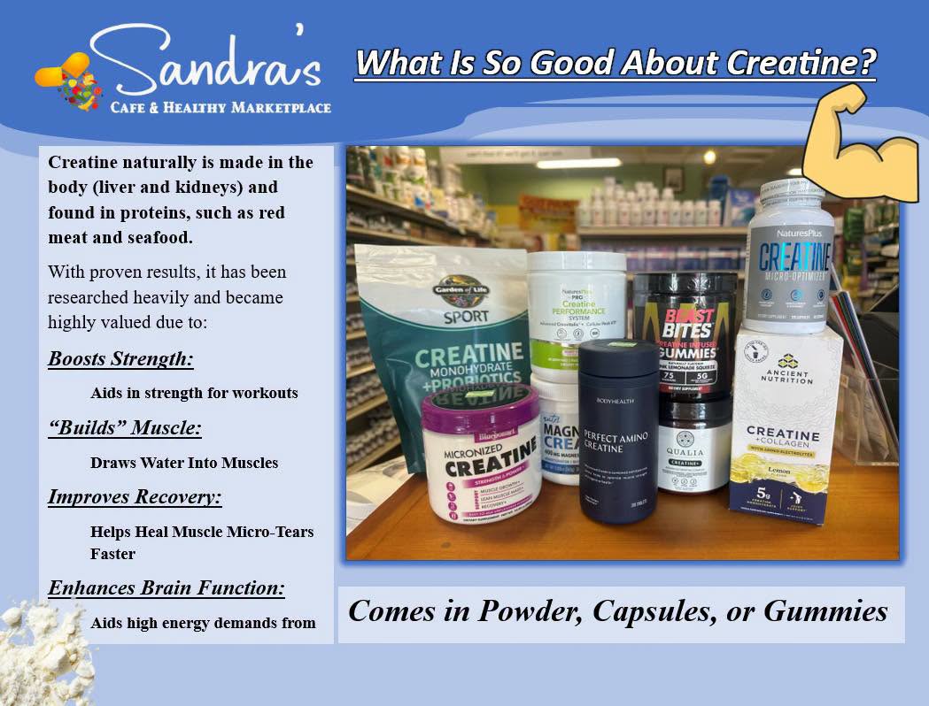 shop sandras for creatine products to enhance your performance