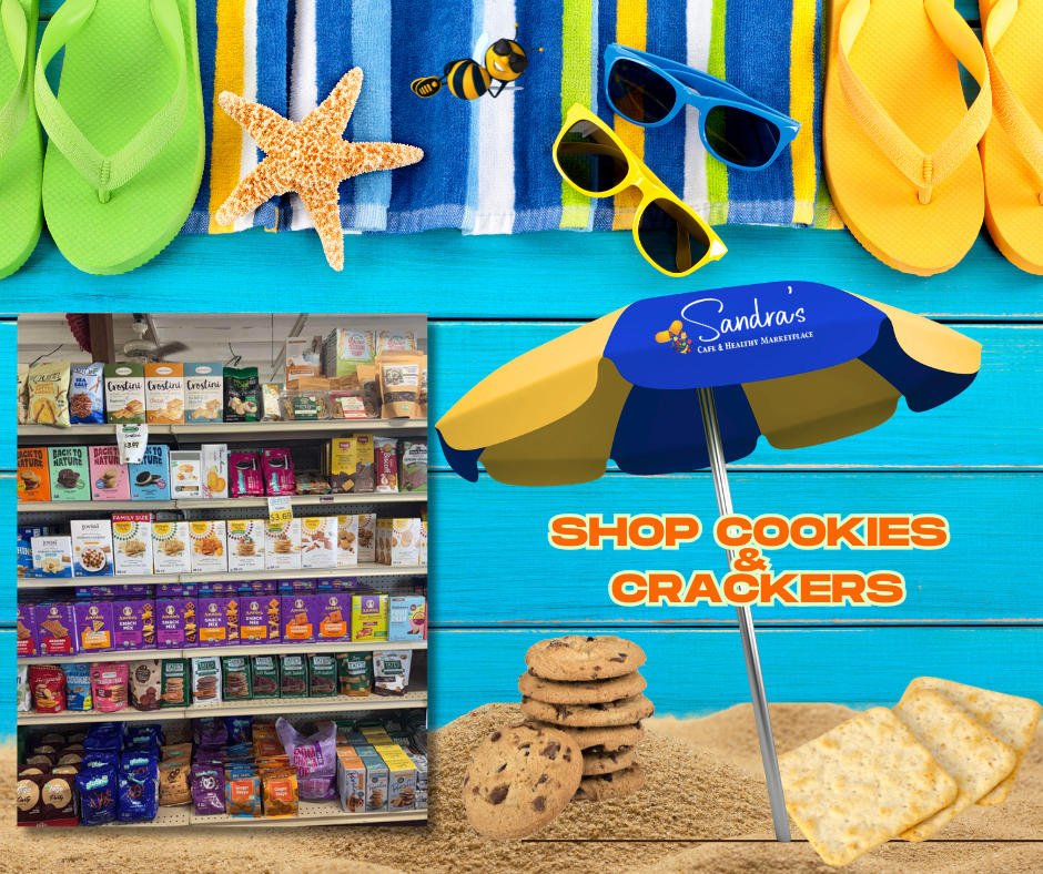 crackers cookies and snacks at sandras